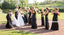 Black A-Line Chifffon Bridesmaid Dresses, Long Sleeveless Tulle Bridesmaid Dresses, KX1042