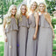 Newest Cheap Halter Chiffon Bridesmaid Dresses, Backless Sheath Long Bridesmaid Dresses, KX1102