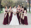 New Arrival Tulle  A-Line Simple Cheap Floor-Length Bridesmaid Dresses, FC1162