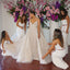 Stunning Mermaid Spaghetti Straps Slit Ivory Bridesmaid Dress, FC5963