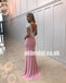 Mermaid Cap Sleeve Jersey Bridesmaid Dress, Beaded Backless Bridesmaid Dress, KX1215