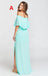 Pretty Young Junior Mint Mismatched Different Styles Side Split Chiffon Cheap Long Bridesmaid Dresses, WG197