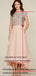 Mismatched High-Low Satin Backless A-Line Different Styles Applique Bridesmaid Dress, FC1414