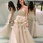 Charming Sweetheart Tulle A-Line Backless Appliques Cheap Prom Dresses, FC1760