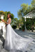 White Sparkly A-line Long Sleeve Open-Back V-neck Prom Dresses, FC2426