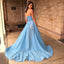 Sexy See Through Slit A-line Backless Applique Prom Dress, FC4002