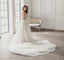 Honest Off Shoulder A-Line Wedding Dress, Tulle Backless Long White Wedding Dress,  KX1326