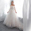 Gorgeous Off Shoulder Tulle A-Line Long Applique Wedding Dress, FC1634