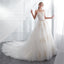 Elegant Sweet Heart A-Line Tulle Backless Applique Lace Long Wedding Dresses, FC1635