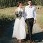 Charming Two Pieces Organza Sleeveless A-Line Wedding Dresses, FC1665