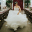 Sweetheart Tulle A-Line Beaded Backless Chiffon Wedding Dresses, FC1787