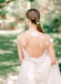 Cap Sleeve A-line Tulle Open-back Sexy Slit Applique Wedding Dresses, FC1904