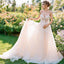 Spaghetti Straps Chiffon Backless A-Line Applique Wedding Dresses, FC1905