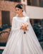 Elegant A-line Long Sleeve Simple Wedding Dresses, FC2027