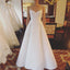 Simple Design Beach Spaghetti Straps Wedding Dress, A-Line Satin Backless Sleeveless Wedding Dress, KX922