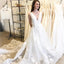 Cheap V-Neck Applique Wedding Dress, Gorgeous A-Line Organza Wedding Dress, LB0740