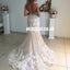 Honest Tulle Mermaid Wedding Dress, Applique Backless Cap Sleeve Wedding Dress, LB0804