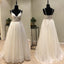 New Arrival Lace V-Neck Wedding Dresses, A-Line Backless Applique Wedding Dresses, KX1086