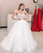 Gorgeous A-line Lace Top Sleeveless Tulle Long Wedding Dresses, FC4353