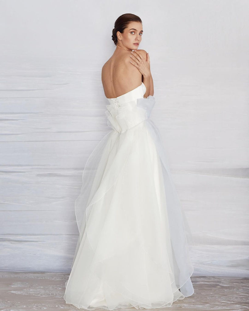 Gorgeous A-line Organza Sweetheart Backless Wedding Dresses, FC4787